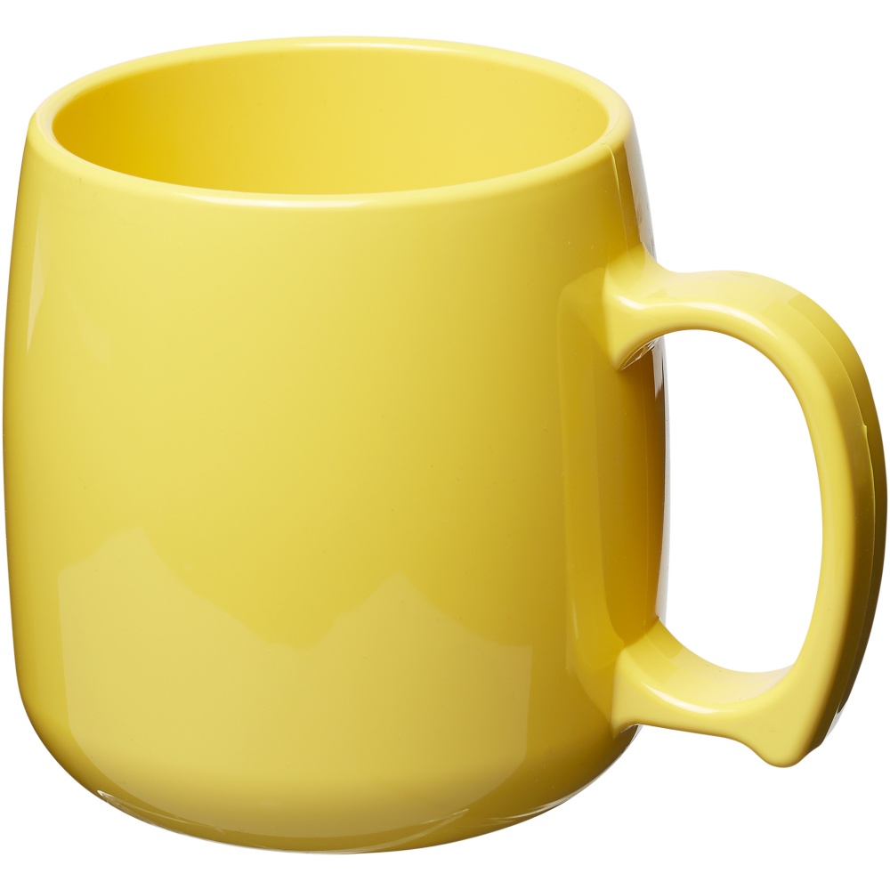 Лого трейд pекламные подарки фото: Классическая пластмассовая кружка, 300 мл, жёлтая