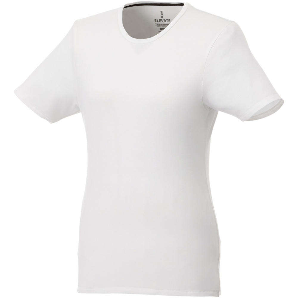Логотрейд pекламные подарки картинка: Женская футболка Balfour с коротким рукавом, белая