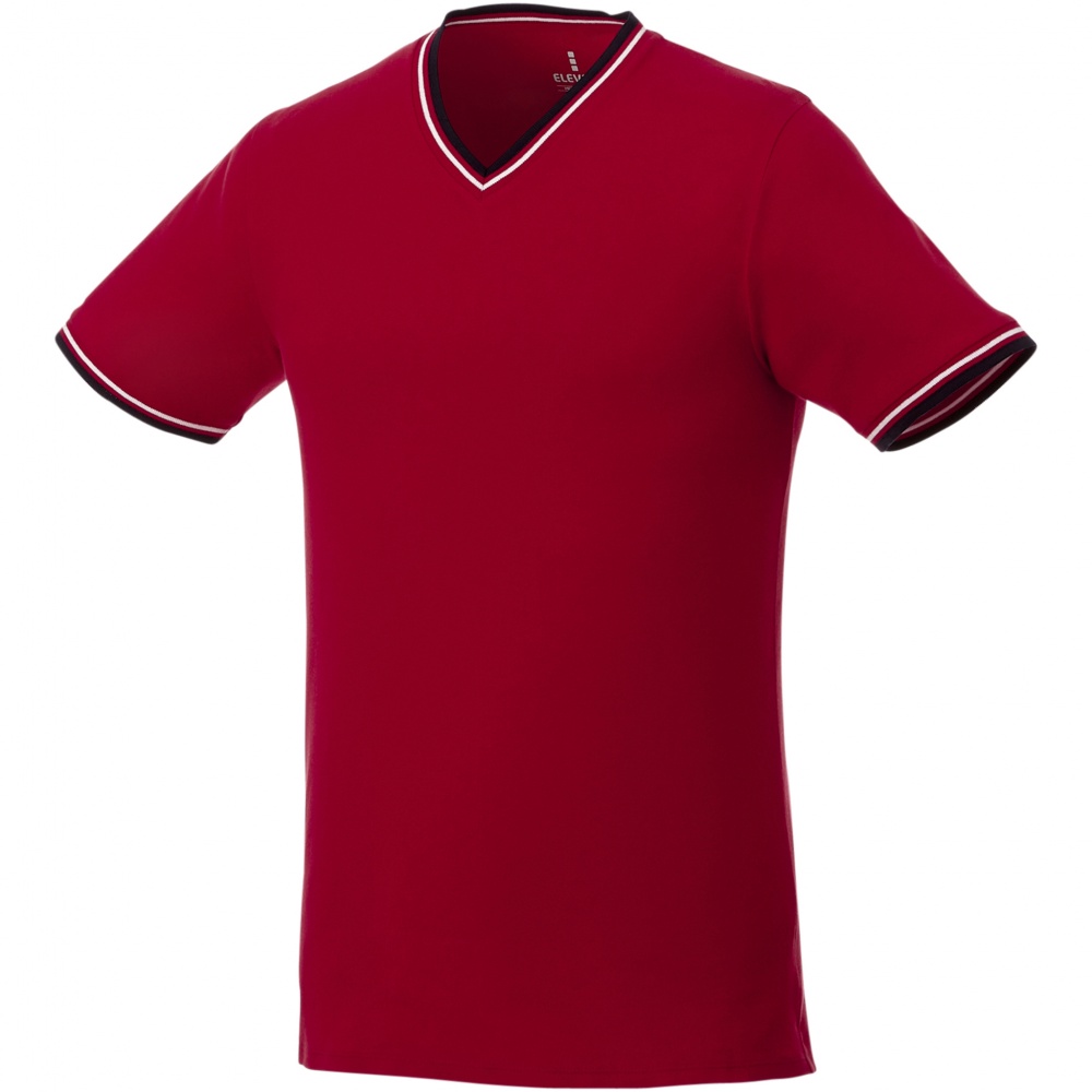 Лого трейд pекламные подарки фото: Мужская футболка Elbert, пике и кармашком, красная