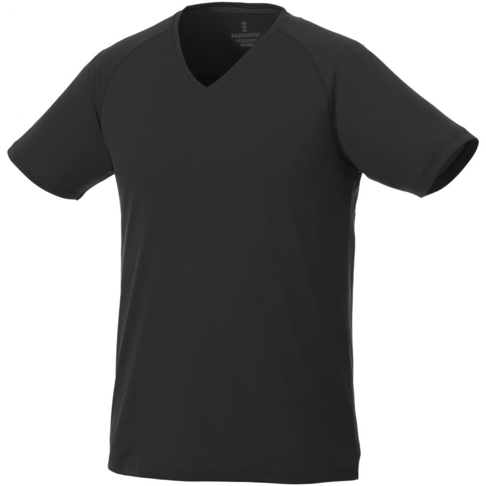 Лого трейд бизнес-подарки фото: Модная мужская футболка Amery, чёрная
