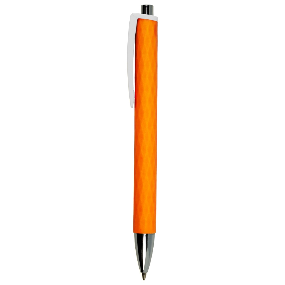 Логотрейд pекламные подарки картинка: Пластиковая шариковая ручка, oранжевый