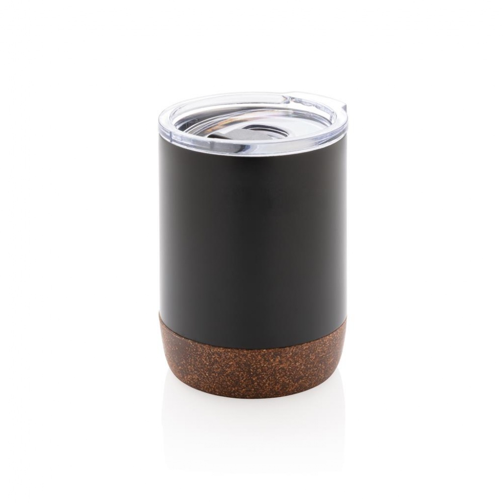 Лого трейд бизнес-подарки фото: Вакуумная термокружка Cork для кофе, 180 мл, черный