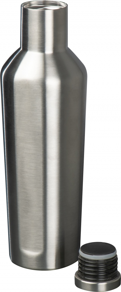 Лого трейд бизнес-подарки фото: Бутылка с вакуумным закрытием 500мл, серый