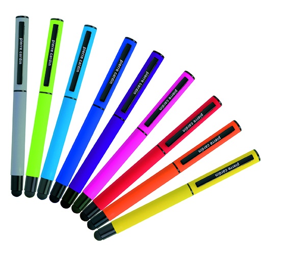 Лого трейд бизнес-подарки фото: Металлическая ручка-роллер со стилусом CELEBRATION Pierre Cardin