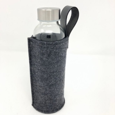 Лого трейд бизнес-подарки фото: Klaasist joogipudel vildist vutlaris ja nahkse aksessuaariga