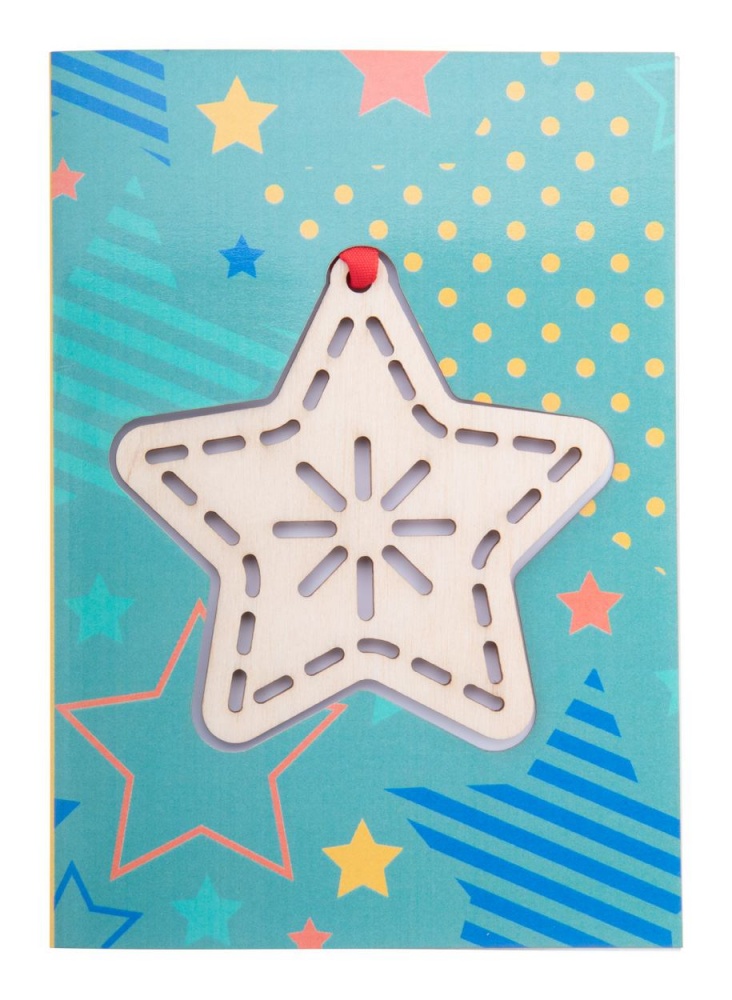 Логотрейд pекламные подарки картинка: TreeCard jõulukaart, täht
