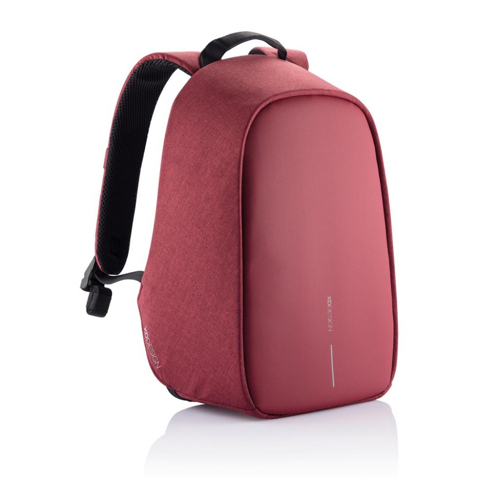 Логотрейд бизнес-подарки картинка: Маленький противоугонный рюкзак Bobby Hero, вишнево-красный
