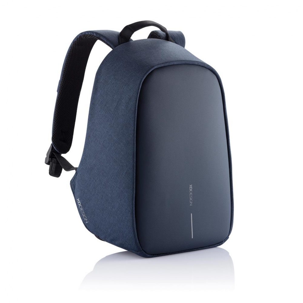 Лого трейд бизнес-подарки фото: Небольшой противоугонный рюкзак Bobby Hero, темно-синий