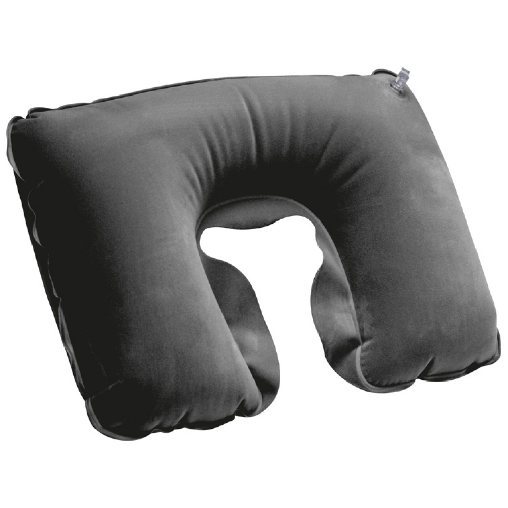 Лого трейд pекламные подарки фото: Надувная дорожная подушка, черный