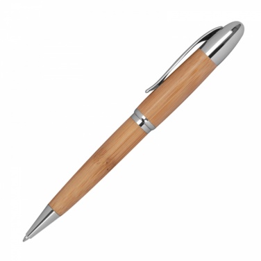 Логотрейд бизнес-подарки картинка: Ручка из металла и бамбука, бежевый