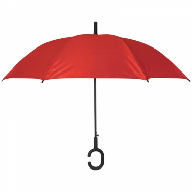 Лого трейд бизнес-подарки фото: Автоматический зонт, красный