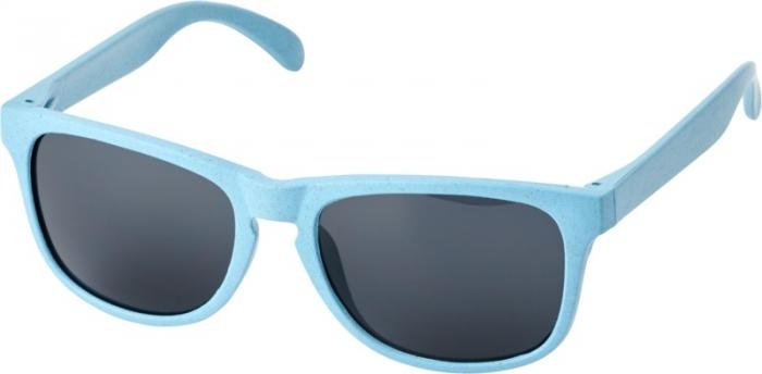 Лого трейд pекламные подарки фото: Солнцезащитные из пшеничной соломы очки Rongo, cветло-синий