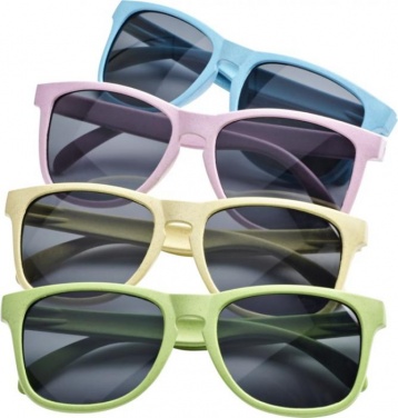 Логотрейд бизнес-подарки картинка: Солнцезащитные из пшеничной соломы очки Rongo, cветло-синий
