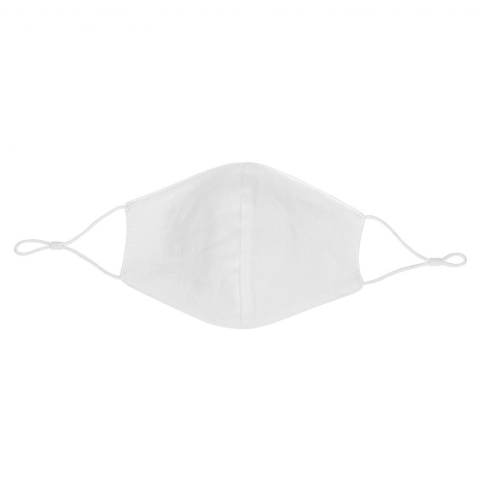 Логотрейд pекламные подарки картинка: Двухслойная многоразовая маска из хлопка, белая