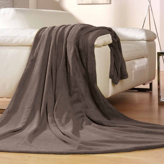 Лого трейд pекламные продукты фото: Флисовое одеяло Memphis, светло-коричневый