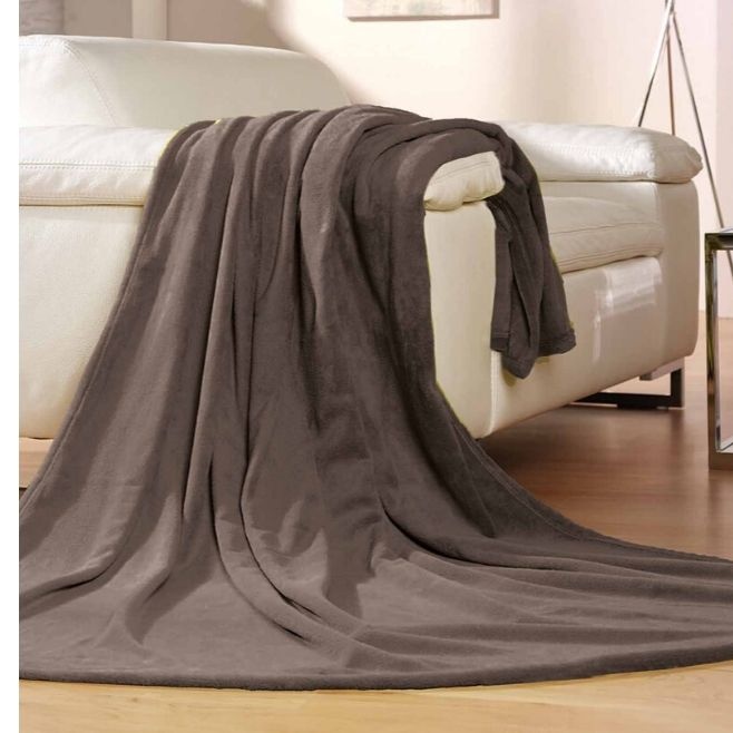 Лого трейд pекламные подарки фото: Флисовое одеяло Мемфис, коричневый