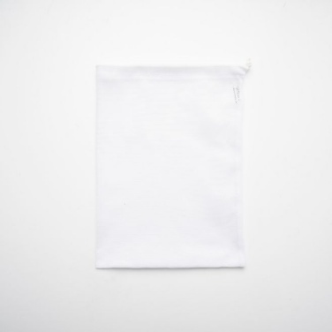 Лого трейд бизнес-подарки фото: Võrkmaterjalist korduvkasutatav puuviljakott, 25x32 cm, valge