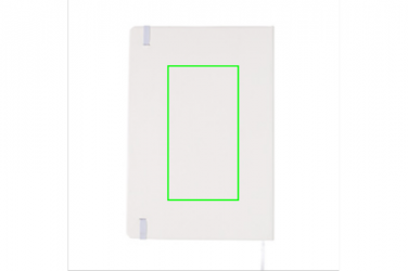 Логотрейд бизнес-подарки картинка: A5-muistikirja ja LED-kirjanmerkki, valkoinen