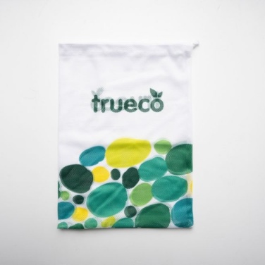 Лого трейд бизнес-подарки фото: Мешок для фруктов и овощей из сетчатого материала, 35x45 см, белый