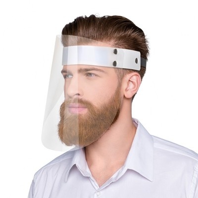 Лого трейд pекламные продукты фото: Щиток защитный лицевой, прозрачный/белый