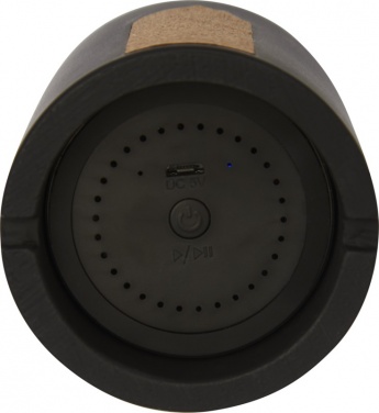Лого трейд pекламные cувениры фото: Портативная колонка Bluetooth® Roca из известняка / пробки, черная