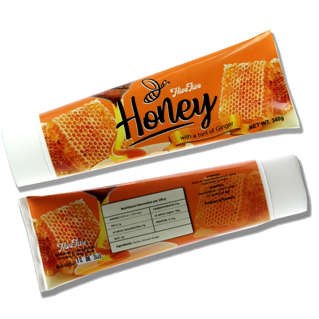 Логотрейд бизнес-подарки картинка: Мёд в тюбике со своим дизаином, 340 г