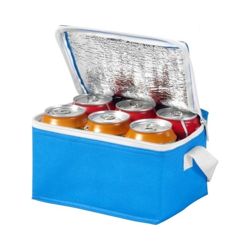 Лого трейд pекламные подарки фото: Сумка-холодильник на 6 банок, голубой