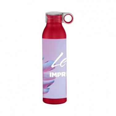 Лого трейд бизнес-подарки фото: Спортивная бутылка Grom aluminium, красный