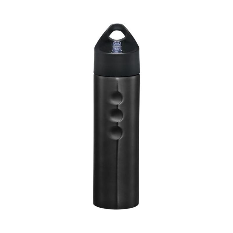 Логотрейд pекламные подарки картинка: Стальная спортивная бутылка, черный