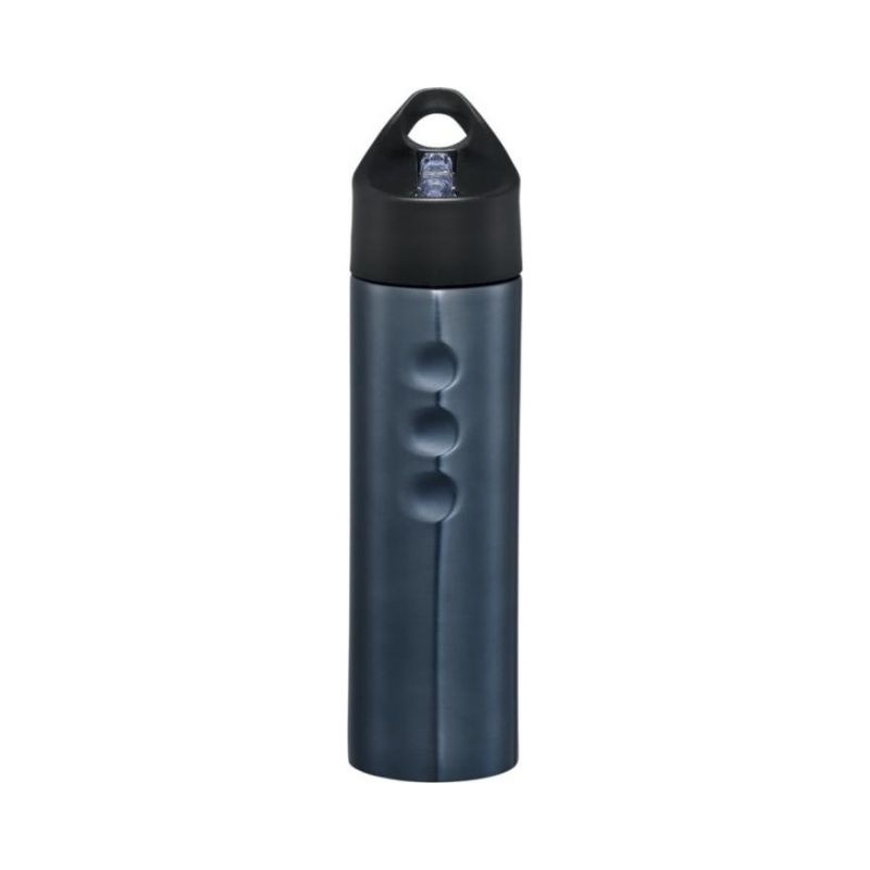Лого трейд pекламные подарки фото: Стальная спортивная бутылка, синий