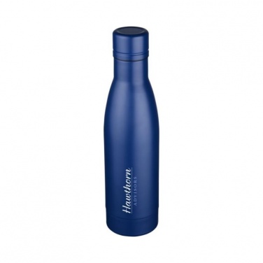 Лого трейд бизнес-подарки фото: Вакуумная бутылка Vasa c медной изоляцией, cиний