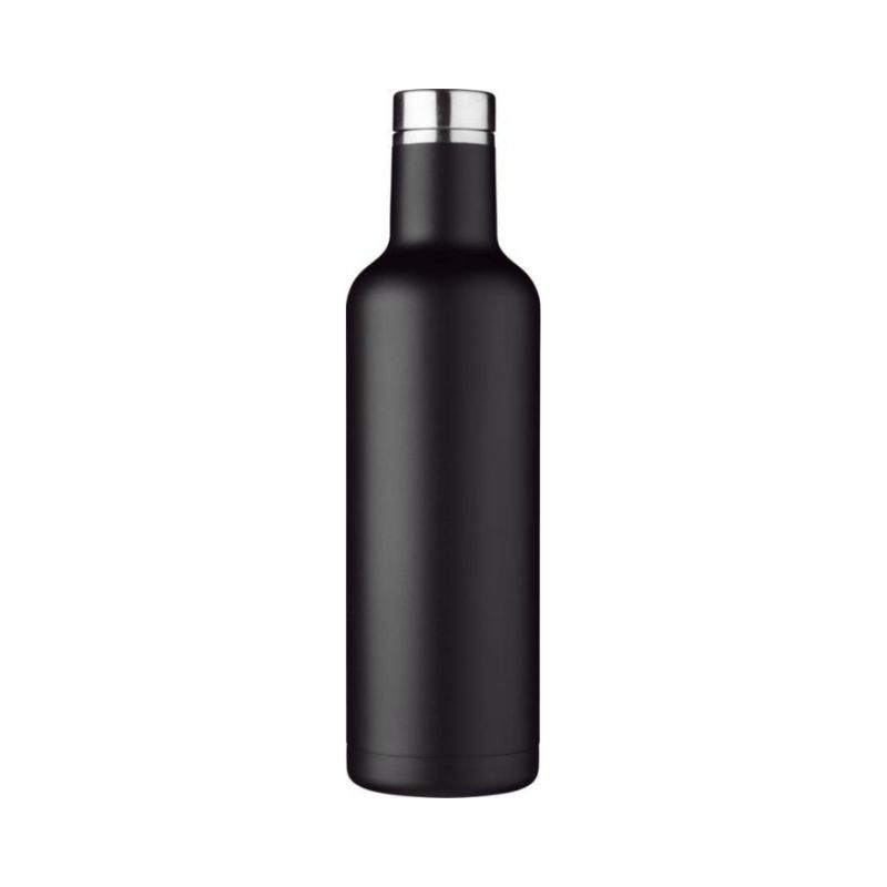 Лого трейд pекламные продукты фото: Pinto медная вакуумная изолированная бутылка, черный