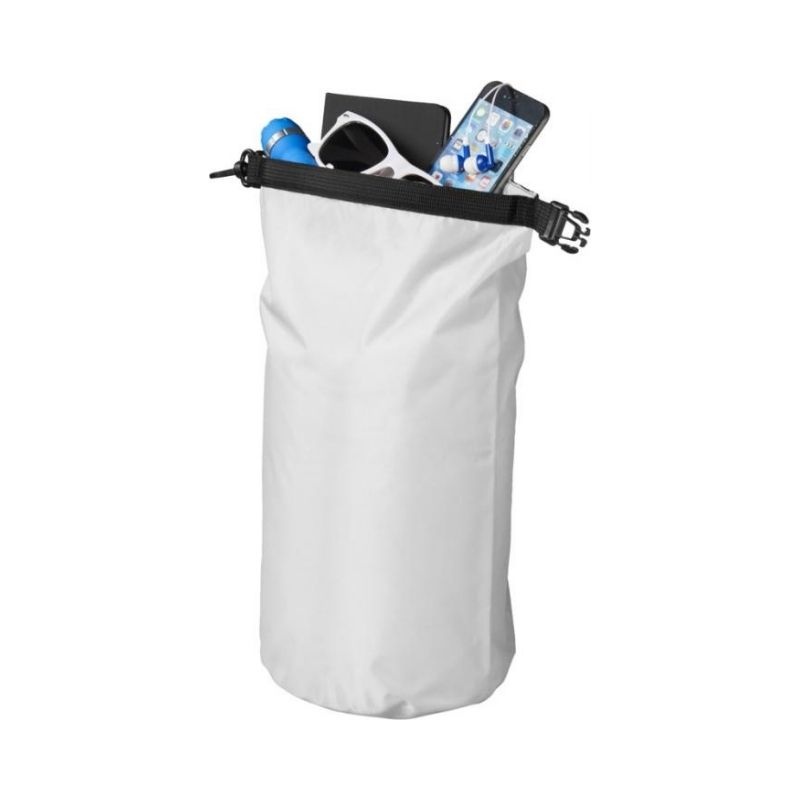 Лого трейд pекламные cувениры фото: Походный 10-литровый водонепроницаемый мешок, белый