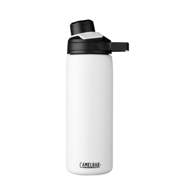 Логотрейд pекламные подарки картинка: Медная бутылка с вакуумной изоляцией Chute Mag объемом 600 мл, белый