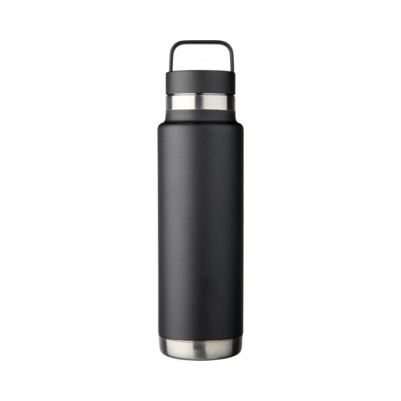 Лого трейд бизнес-подарки фото: Медная спортивная бутылка с вакуумной изоляцией Colton, черный