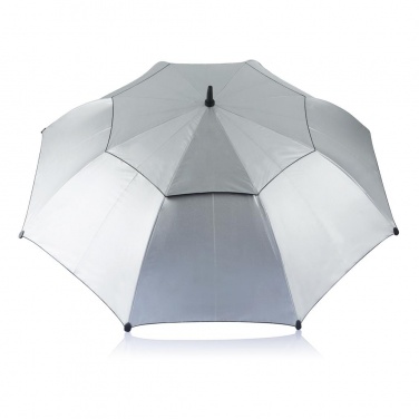 Лого трейд pекламные подарки фото: Зонт-трость антишторм Hurricane 27", серый