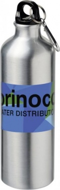 Логотрейд бизнес-подарки картинка: Сублимационная бутылка Pacific с карабином, cеребряный