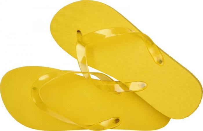 Логотрейд pекламные подарки картинка: Пляжные тапочки Railay (M), желтый