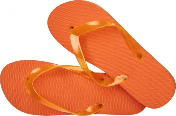 Логотрейд pекламные продукты картинка: Пляжные тапочки Railay (M), oранжевый