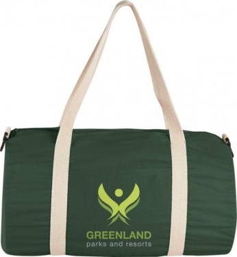 Лого трейд pекламные подарки фото: Хлопковая сумка Barrel Duffel, зеленый лесной