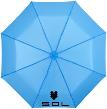 Логотрейд бизнес-подарки картинка: Зонт Ida трехсекционный 21,5", голубой