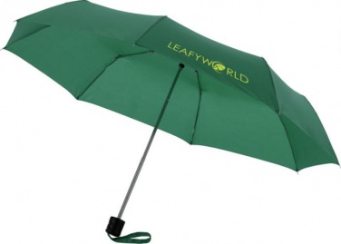 Логотрейд pекламные подарки картинка: Зонт Ida трехсекционный 21,5", зеленый