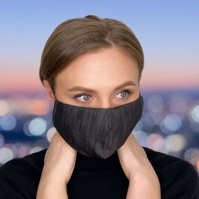Логотрейд бизнес-подарки картинка: Защитная маска без фильтра, чёрная