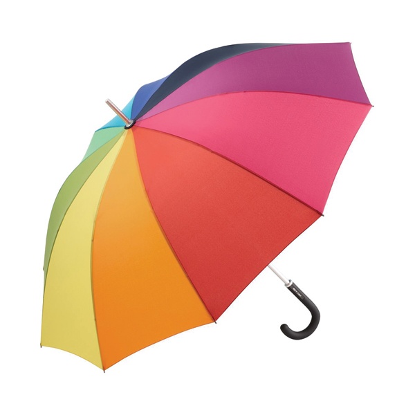 Логотрейд pекламные подарки картинка: ##Vikerkaarevärvides ALU light10 tuulekindel vihmavari