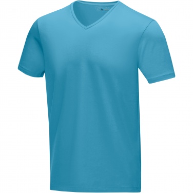 Логотрейд pекламные подарки картинка: Kawartha short sleeve men's organic V-neck t-shirt