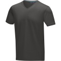 Kawartha short sleeve men's organic V-neck t-shirt, Штормовой серый