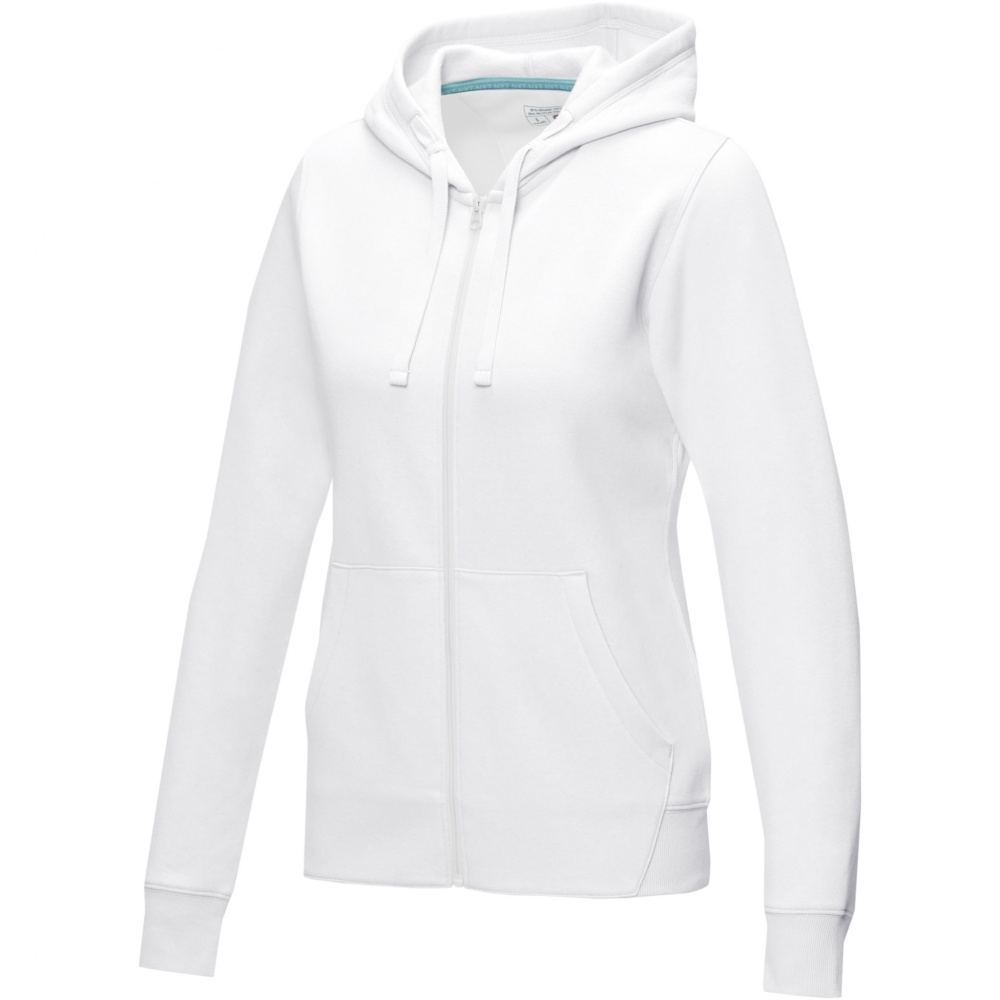 Лого трейд pекламные продукты фото: Ruby women’s organic recycled full zip hoodie