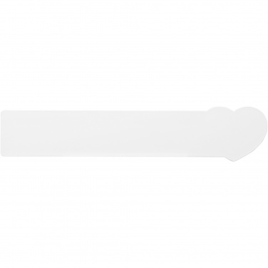 Логотрейд pекламные подарки картинка: Линейка из переработанной пластмассы Tait длиной 15 см в формесердца