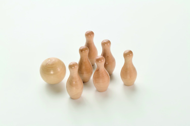 Логотрейд pекламные продукты картинка: Mini pine wood bowling set