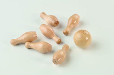 Логотрейд pекламные cувениры картинка: Mini pine wood bowling set